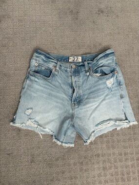 We The Free Light Blue Distressed Denim Cutoff Shorts